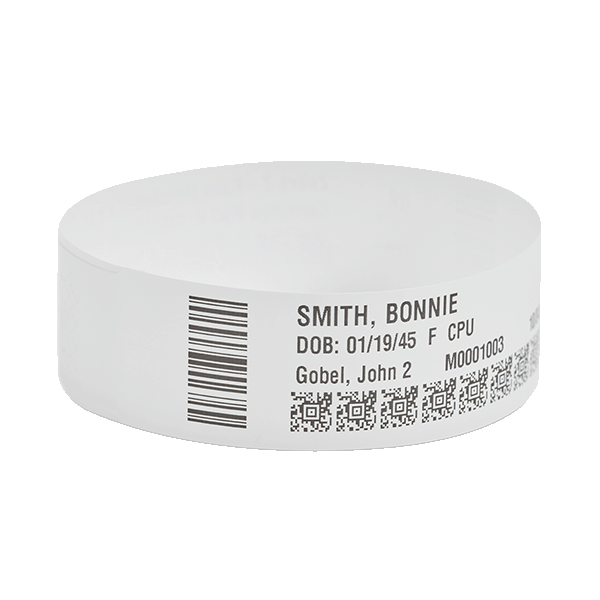 Image of Hospital Bracelet and Patient ID Barcode Wristbands